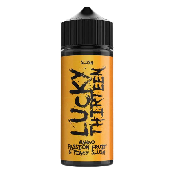 Mango Passion Fruit & Peach Slush E-Liquid Shortfill By Lucky Thirteen 100ml - Vapestore Direct