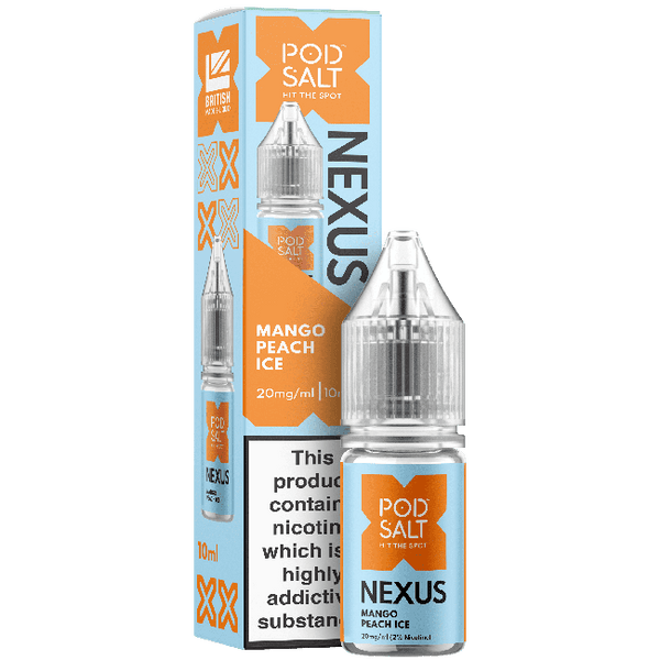 Mango Peach NEXUS E-Liquid Nicotine Salt By Pod Salt 10ml - Vapestore Direct