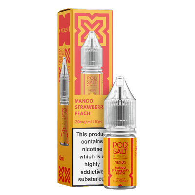 Mango Strawberry Peach NEXUS E-Liquid Nicotine Salt By Pod Salt 10ml - Vapestore Direct