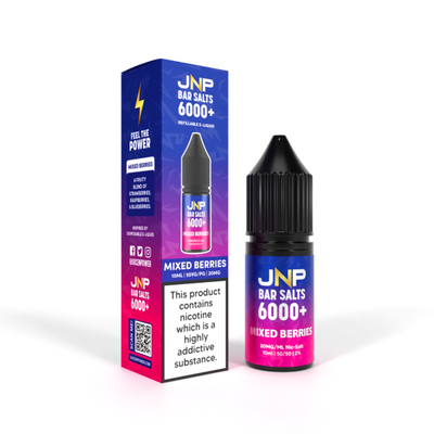 Mixed Berries Bar Salts 6000+ E-Liquid Nicotine Salt By Juice N' Power 10ml - Vapestore Direct