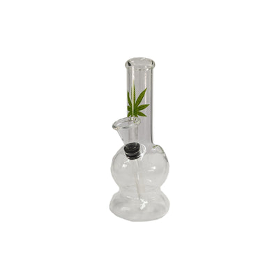 15cm Glass Leaf Bubble Mini Waterpipe - MLGB41 - Vapestore Direct