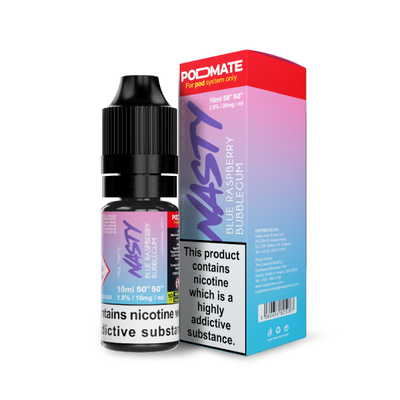 Blue Raspberry Bubblegum POD MATE E-Liquid Nicotine Salt By Nasty Juice 10ml - Vapestore Direct