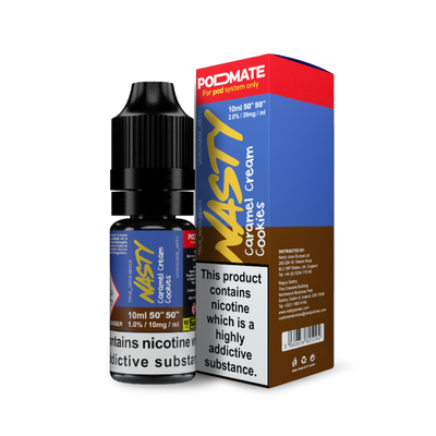 Caramel Cream Cookies POD MATE E-Liquid Nicotine Salt By Nasty Juice 10ml - Vapestore Direct