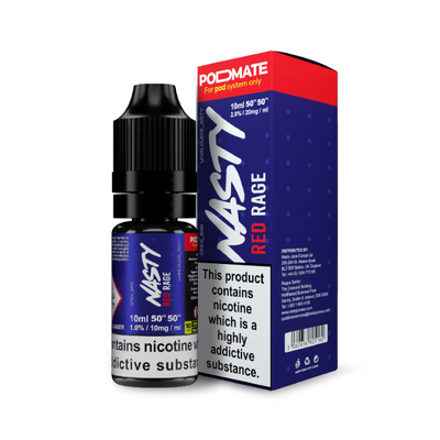 Red Rage POD MATE E-Liquid Nicotine Salt By Nasty Juice 10ml - Vapestore Direct
