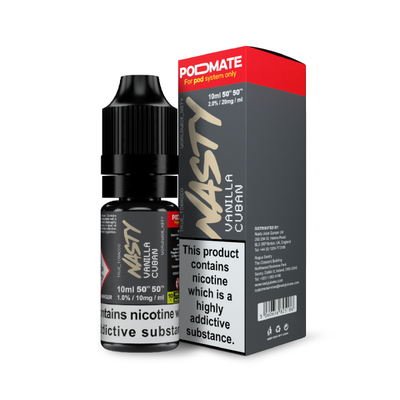 Vanilla Cuban POD MATE E-Liquid Nicotine Salt By Nasty Juice 10ml - Vapestore Direct