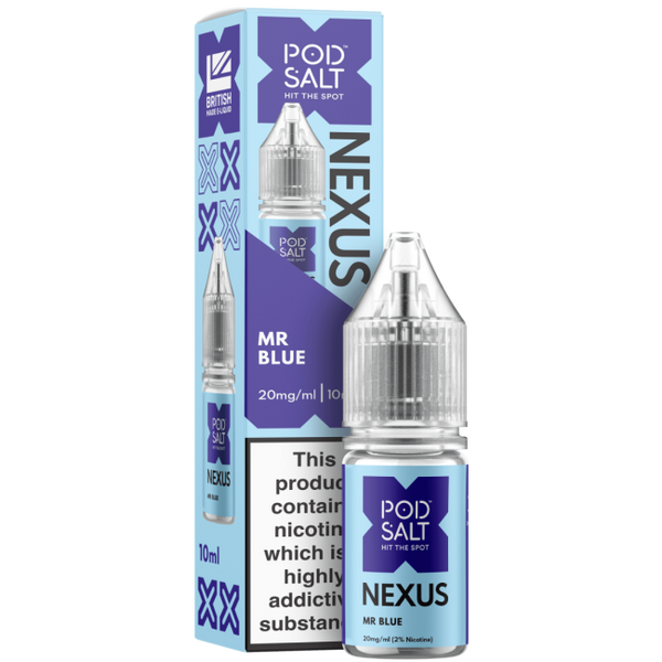 Mr Blue NEXUS E-Liquid Nicotine Salt By Pod Salt 10ml - Vapestore  Direct
