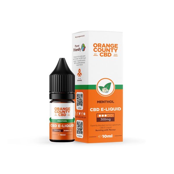 Menthol 300mg CBD E-Liquid By Orange County 10ml - Vapestore Direct