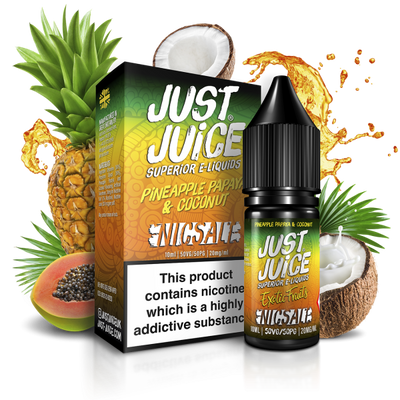 Pineapple Papaya & Coconut E-Liquid Nicotine Salt By Just Juice 10ml - Vapestore Direct