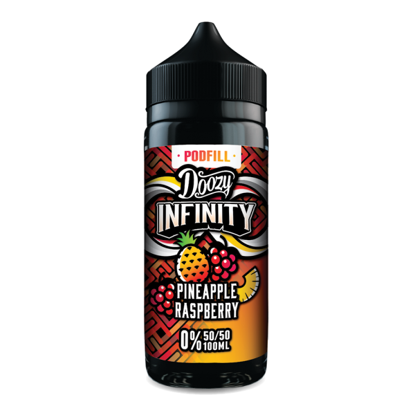 Pineapple Raspberry INFINITY Podfill E-Liquid Shortfill By Doozy Vape 100ml - Vapestore Direct