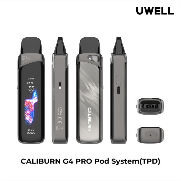 Uwell Caliburn G4 Pro Touch Screen Pod Kit All Sides - Vapestore Direct