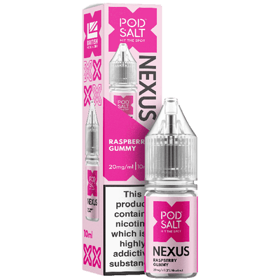 Raspberry Gummy NEXUS E-Liquid Nicotine Salt By Pod Salt 10ml - Vapestore Direct