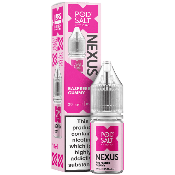 Raspberry Gummy NEXUS E-Liquid Nicotine Salt By Pod Salt 10ml - Vapestore Direct