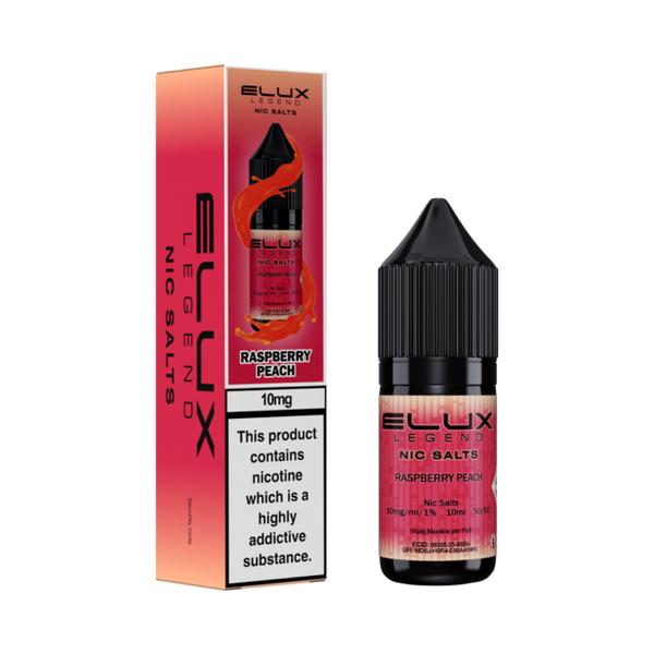 Raspberry Peach E-Liquid Nicotine Salt By Elux Legend 10ml - Vapestore Direct