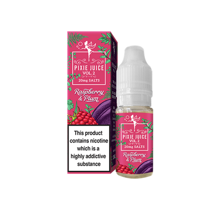 Raspberry & Plum E-Liquid Nicotine Salt By Pixie Juice Vol. 2 10ml - Vapestore Direct