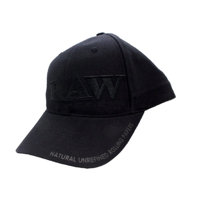 Raw Baseball Cap Full Black - Vapestore Direct