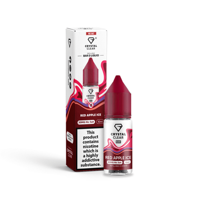 Red Apple Ice E-Liquid Nicotine Bar Salt By Crystal Clear 10ml - Vapestore Direct