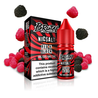 Red & Black BRUTAL E-Liquid Nicotine Salt By Just Juice 10ml - Vapestore Direct