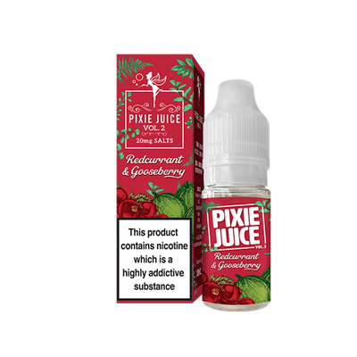 Redcurrant & Gooseberry E-Liquid Nicotine Salt By Pixie Juice Vol. 2 10ml - Vapestore Direct