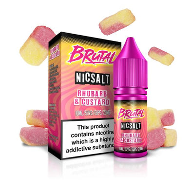 Rhubarb & Custard BRUTAL E-Liquid Nicotine Salt By Just Juice 10ml - Vapestore Direct