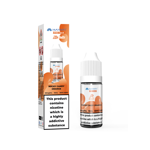 Hayati Pro Max Rock Candy Orange Nicotine Salt - Vapestore  Direct