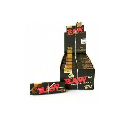 Raw Black Classic Single Wide Papers - Vapestore Direct