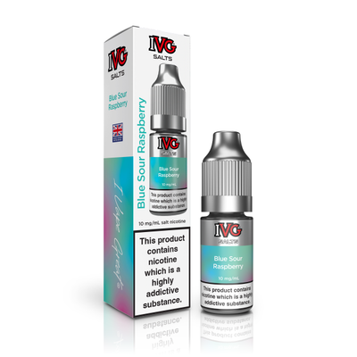 Blue Sour Raspberry Flavour E-Liquid Nicotine Salt By IVG TALL BOX10ml - Vapestore Direct