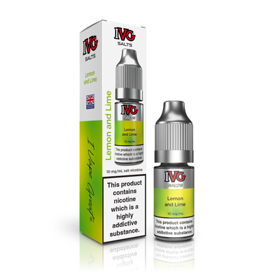 Lemon & Lime Flavour E-Liquid Nicotine Salt By IVG TALL BOX10ml - Vapestore Direct