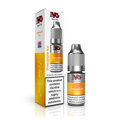 Pineapple Ice Flavour E-Liquid Nicotine Salt By IVG TALL BOX10ml - Vapestore Direct