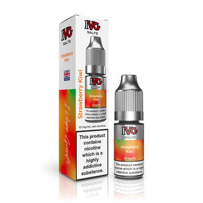 Strawberry Kiwi Flavour E-Liquid Nicotine Salt By IVG TALL BOX10ml - Vapestore Direct