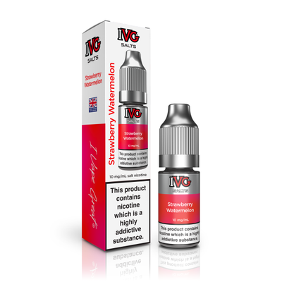 Strawberry Watermelon Flavour E-Liquid Nicotine Salt By IVG TALL BOX10ml - Vapestore Direct