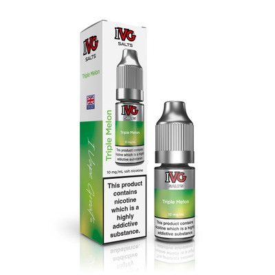 Triple Melon Flavour E-Liquid Nicotine Salt By IVG TALL BOX10ml - Vapestore Direct