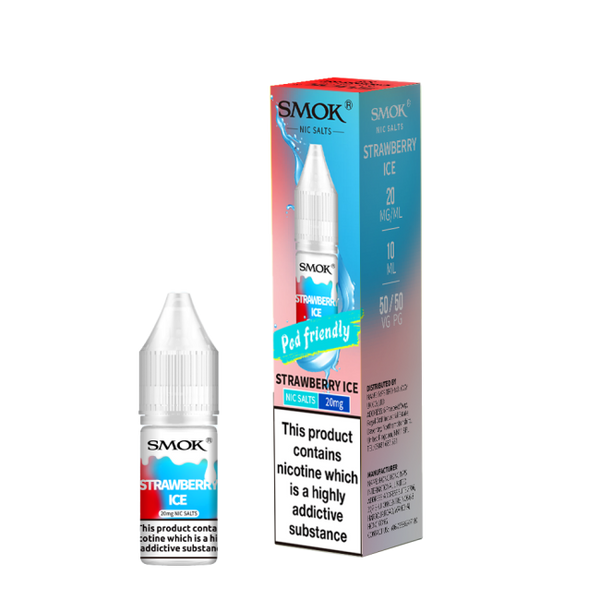 Strawberry Ice E-Liquid Nicotine Salt By Smok 10ml - Vapestore Direct