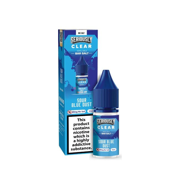 Sour Blue Dust Seriously Clear Seriously Clear E-Liquid Nicotine Salt By Crystal Clear x Doozy 10ml - Vapestore Direct