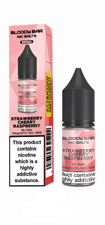 Strawberry Raspberry Cherry E-Liquid Nicotine Salt By Bloody Bar 10ml - Vapestore Direct