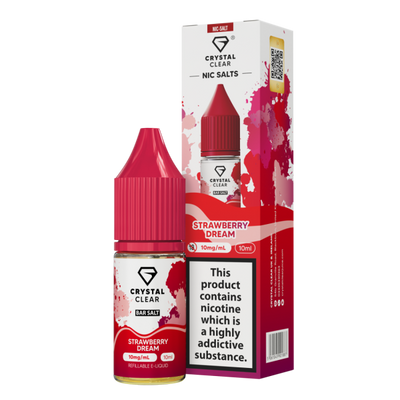 Strawberry Dream E-Liquid Nicotine Bar Salt By Crystal Clear 10ml - Vapestore Direct