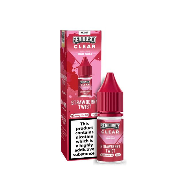 Strawberry Twist Seriously Clear Seriously Clear E-Liquid Nicotine Salt By Crystal Clear x Doozy 10ml - Vapestore Direct