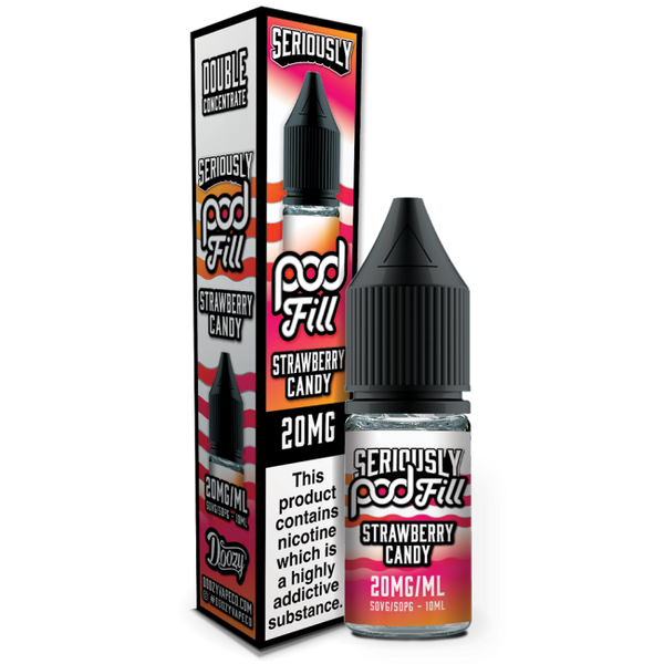 Strawberry Candy Seriously Pod Fill E-Liquid Nicotine Salt By Doozy 10ml - Vapestore Direct