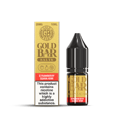 Strawberry Guava Kiwi E-Liquid Nicotine Salt By Gold Bar 10ml - Vapestore Direct