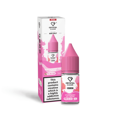 Strawberry Ice Cream E-Liquid Nicotine Bar Salt By Crystal Clear 10ml - Vapestore Direct