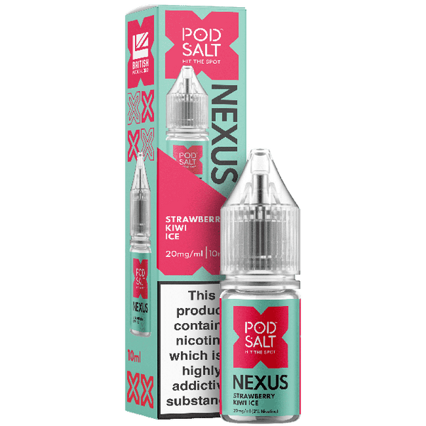 Strawberry Kiwi Ice NEXUS E-Liquid Nicotine Salt By Pod Salt 10ml - Vapestore Direct