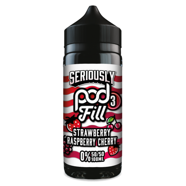 Strawberry Raspberry Seriously Pod Fill 3 E-Liquid Shortfill By Doozy Vape 100ml - Vapestore Direct