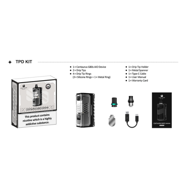 Lost Vape Centaurus G80 AIO Pod Kit - BORO Compatible Vapestore Direct Lost Vape Centaurus G80 AIO Pod Kit - BORO Compatible Vapestore Direct