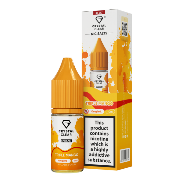 Triple Mango E-Liquid Nicotine Bar Salt By Crystal Clear 10ml - Vapestore Direct
