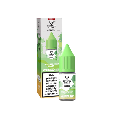 Tropical Kiwi Blast E-Liquid Nicotine Bar Salt By Crystal Clear 10ml - Vapestore Direct