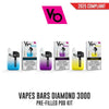Vapes Bars Diamond 3000 Pre-Filled Pod kit 20mg - Vapestore Direct