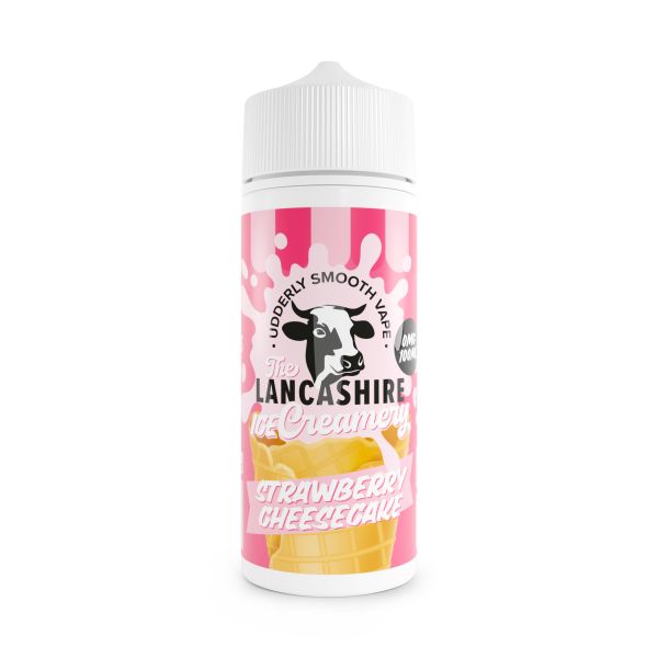 Strawberry Cheesecake E-Liquid Shortfill By The Lancashire ICE Creamery 100ml - Vapestore Direct