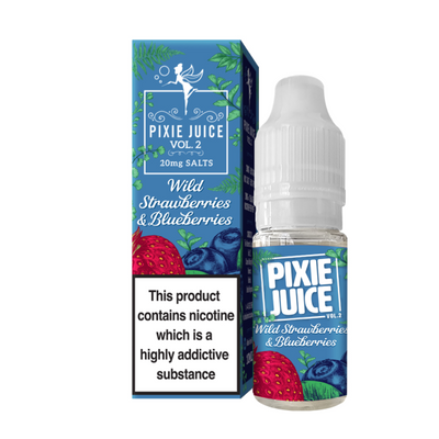 Wild Strawberries & Blueberries E-Liquid Nicotine Salt By Pixie Juice Vol. 2 10ml - Vapestore Direct